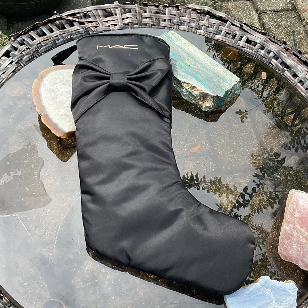 Black MAC Satin Stocking with Bow